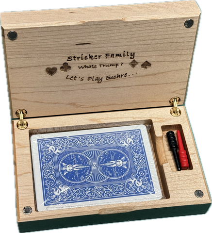 EUCHRE SCORE BLOCK & CARD HOLDER